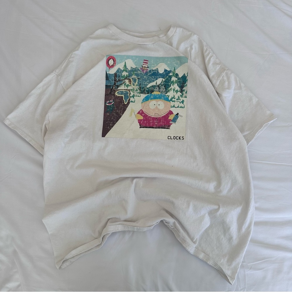Gildan South Park Eric Cartman Cartoon Short Sleeve Graphic Shirt Men's 2XL